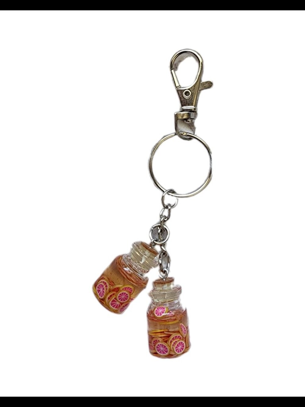 10/$10 - Mini Food Aesthetic Grapefruit in a Jar Keychain